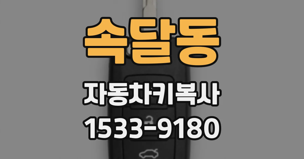 속달동 자동차키복사