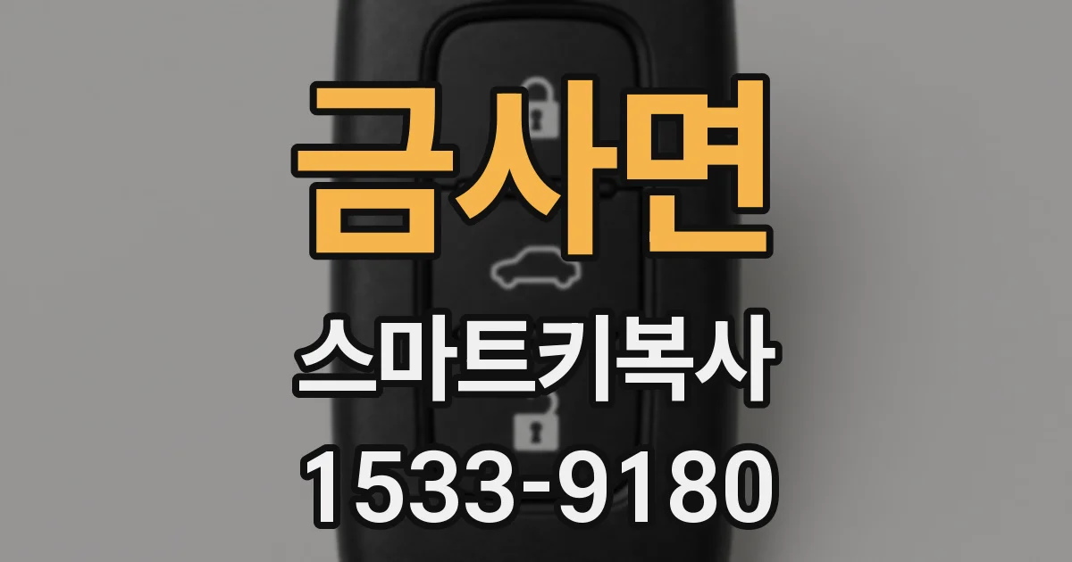 금사면 스마트키복사