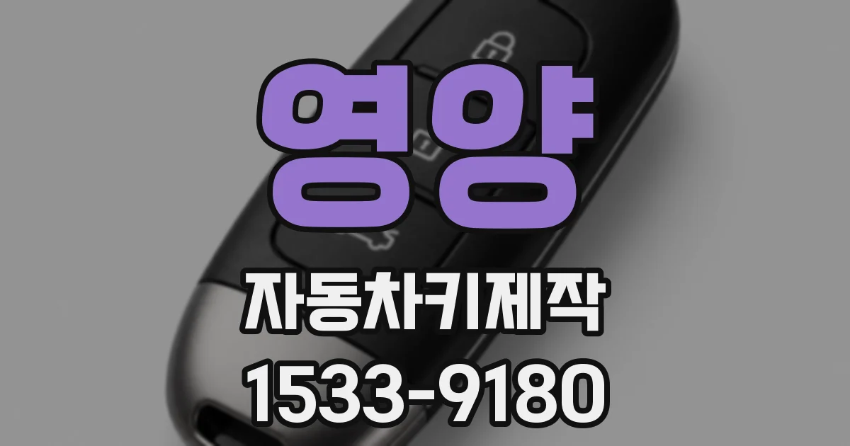 영양 자동차키제작