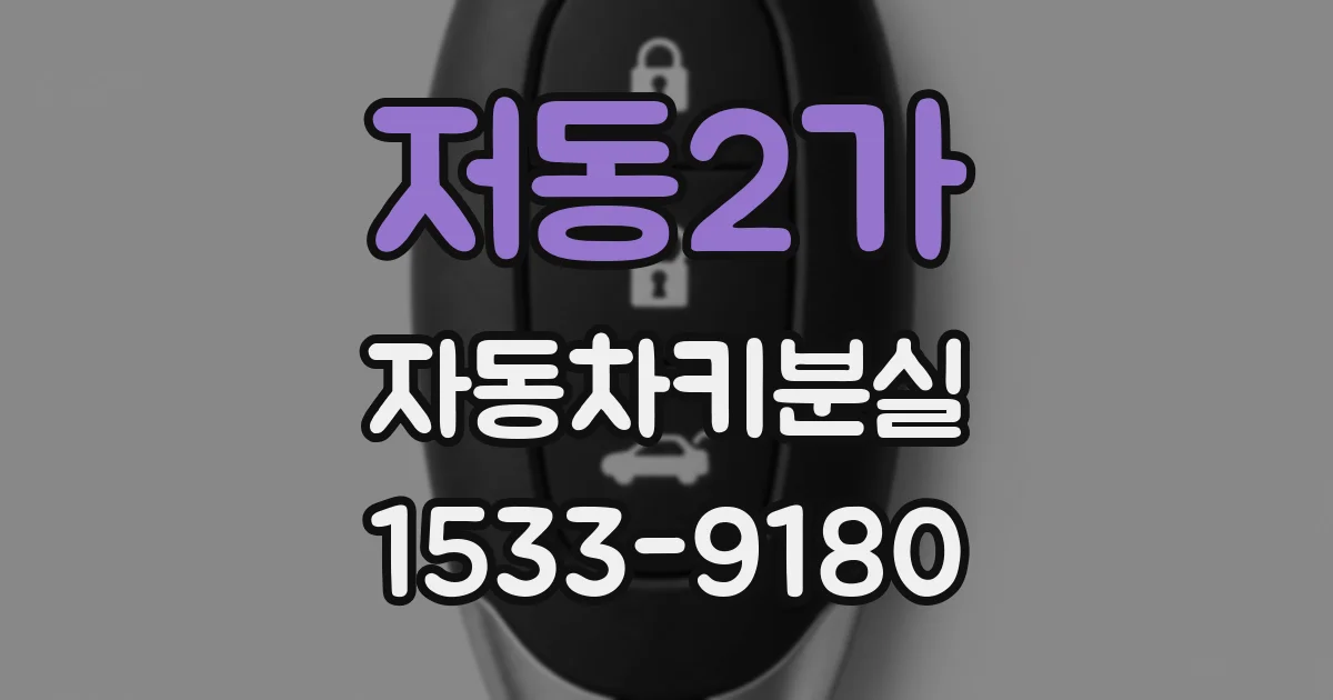 저동2가 자동차키분실