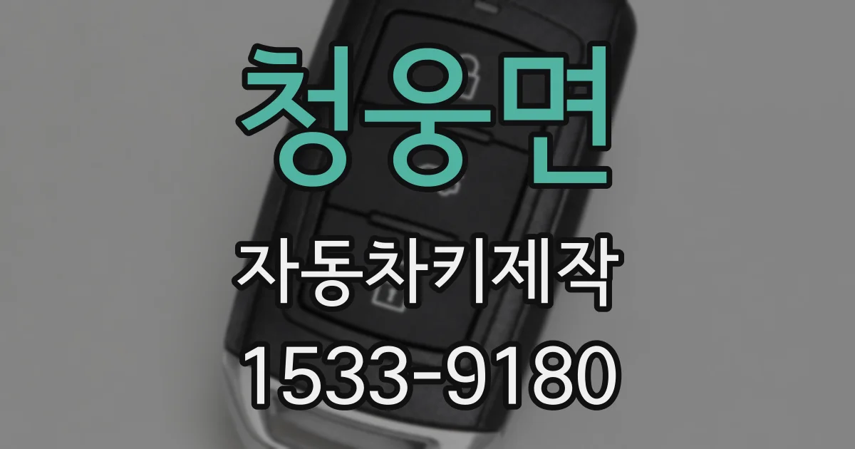 청웅면 자동차키제작