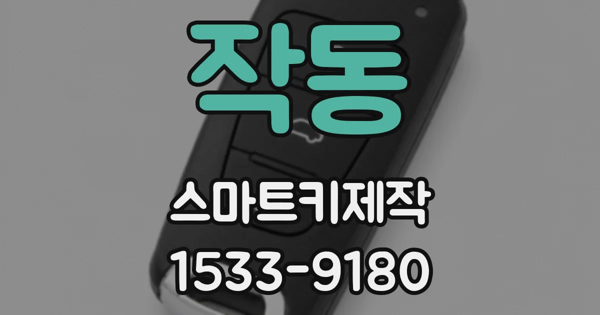 작동 스마트키제작