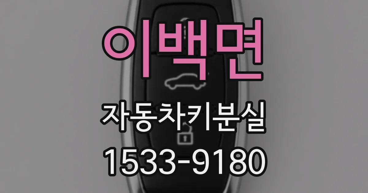 이백면 자동차키분실