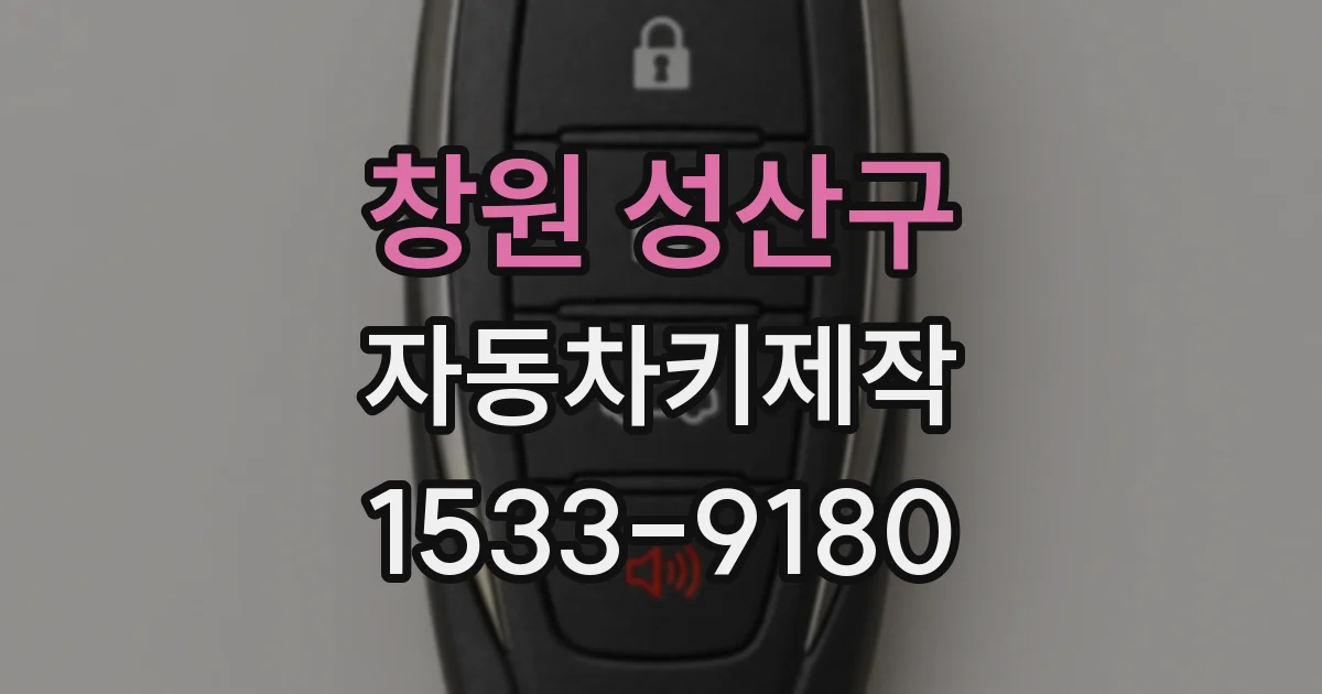 창원 성산구 자동차키제작