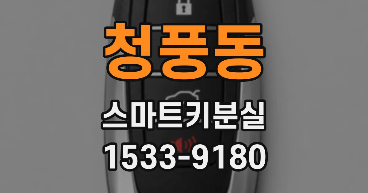 청풍동 스마트키분실