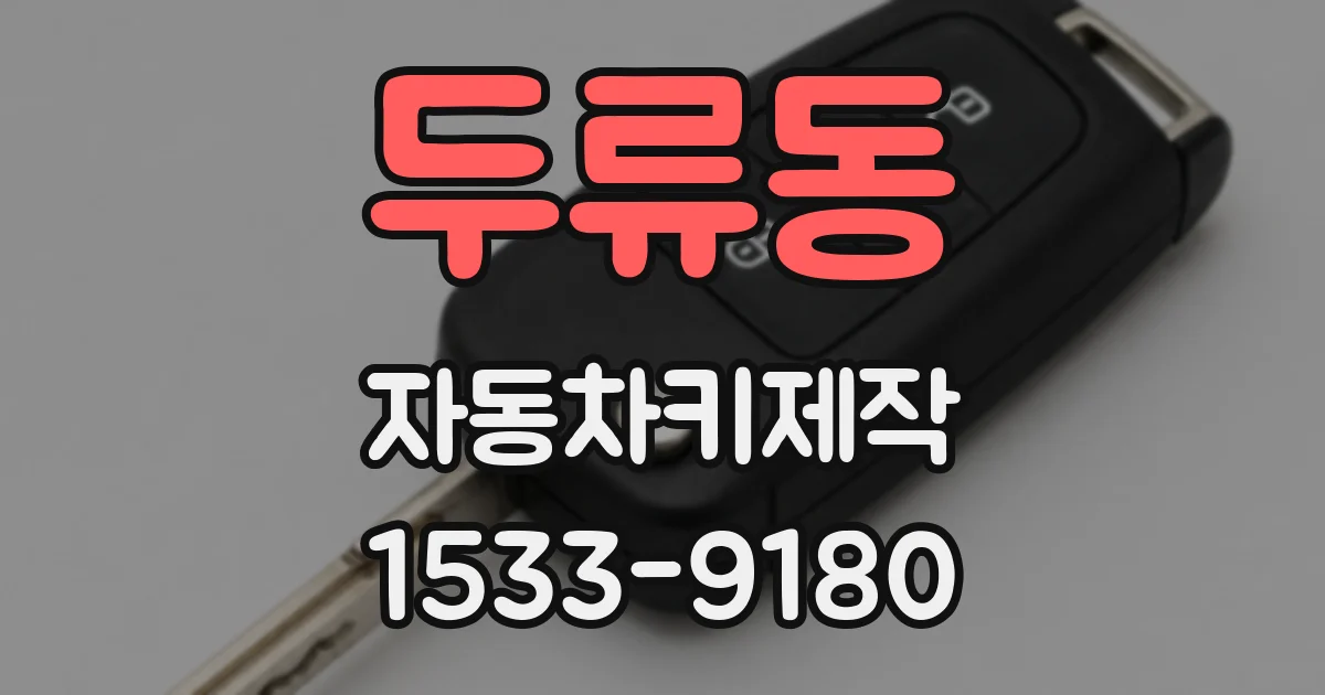 두류동 자동차키제작