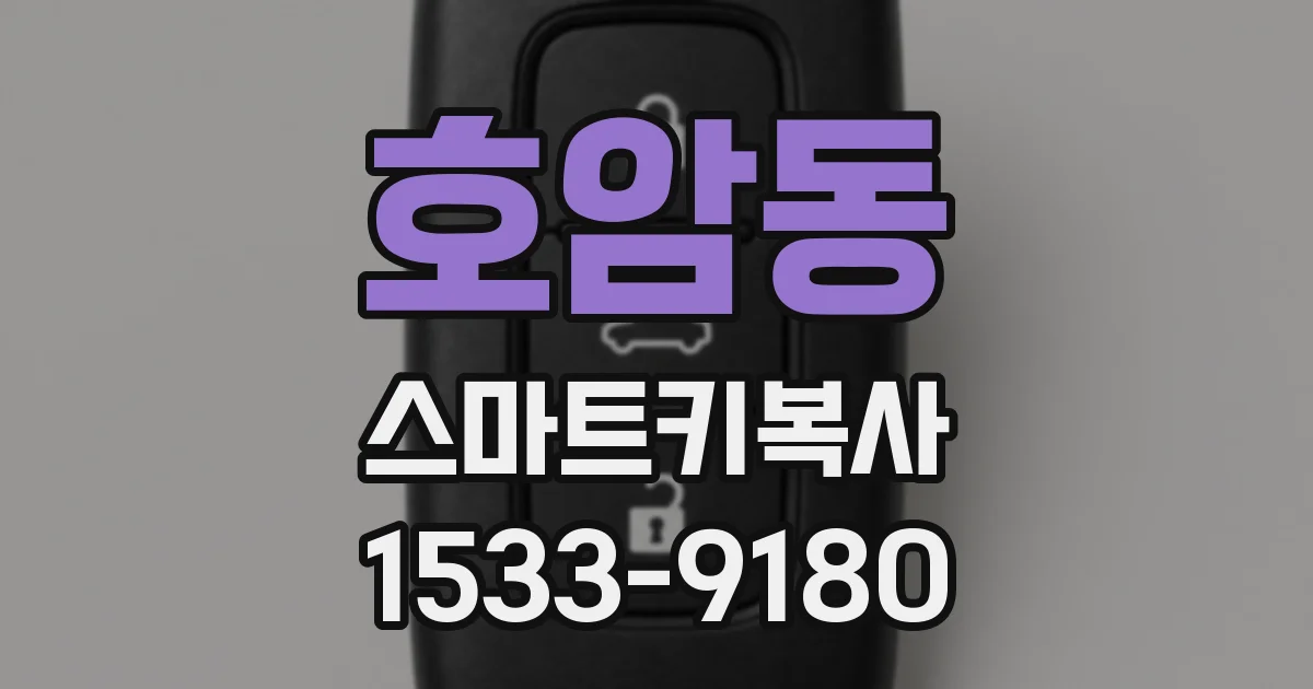 호암동 스마트키복사