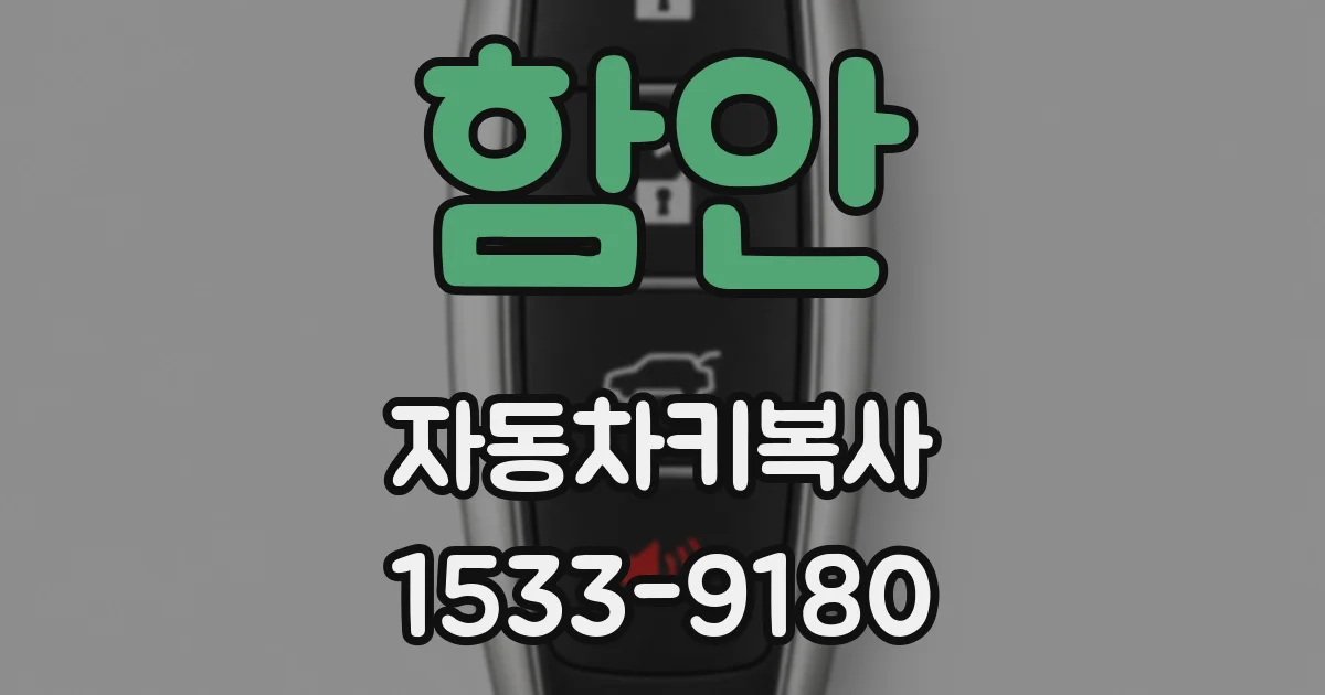 함안 자동차키복사
