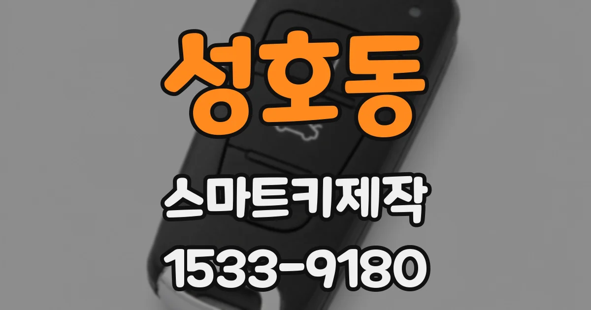 성호동 스마트키제작