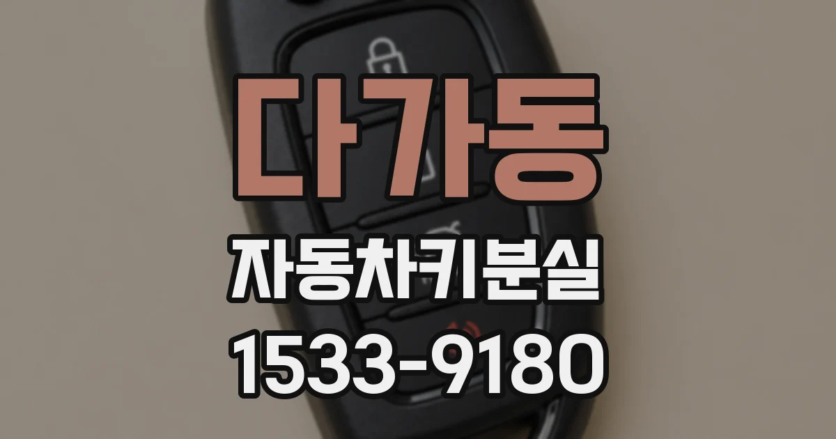 다가동 자동차키분실