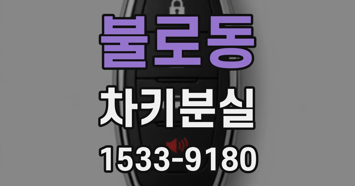 불로동 차키분실