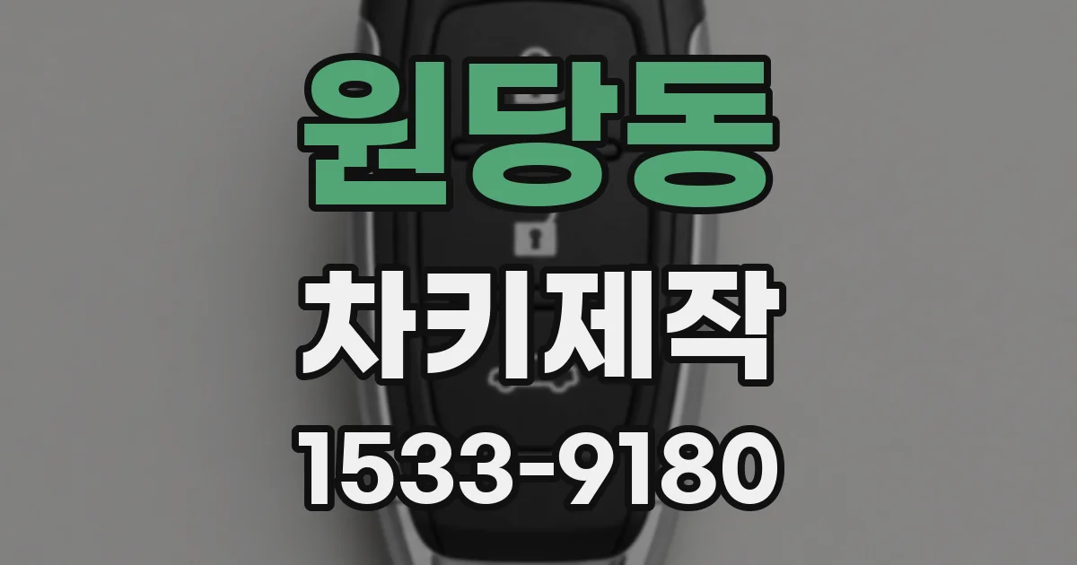 원당동 차키제작