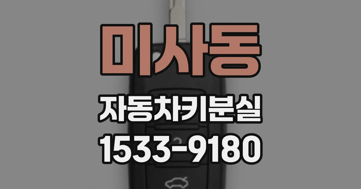 미사동 자동차키분실