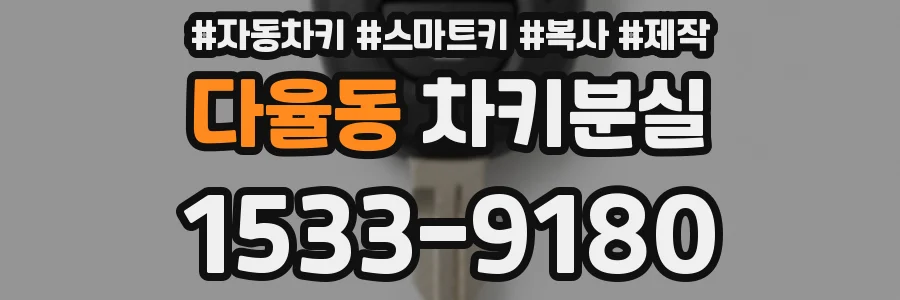 다율동 차키분실