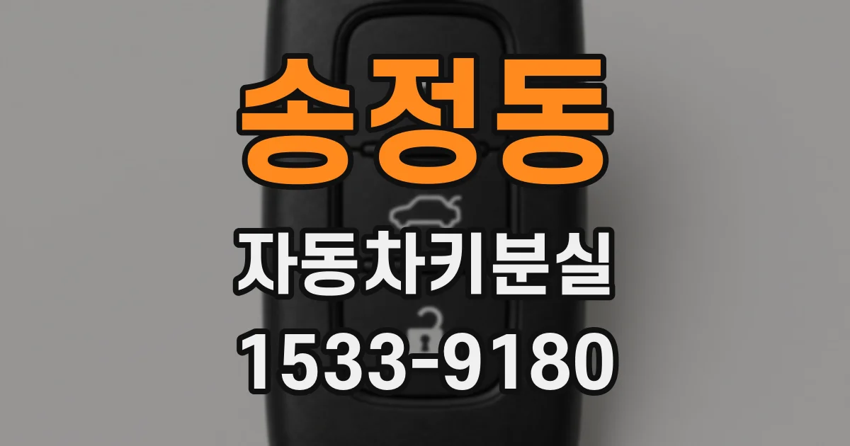 송정동 자동차키분실