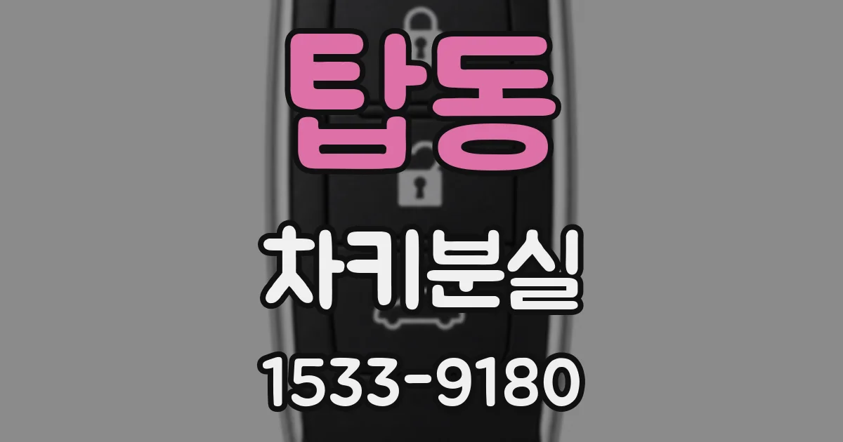 탑동 차키분실