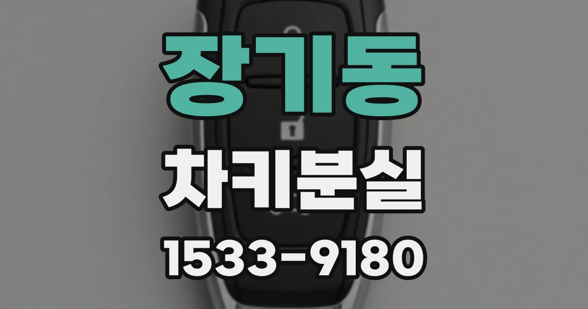 장기동 차키분실