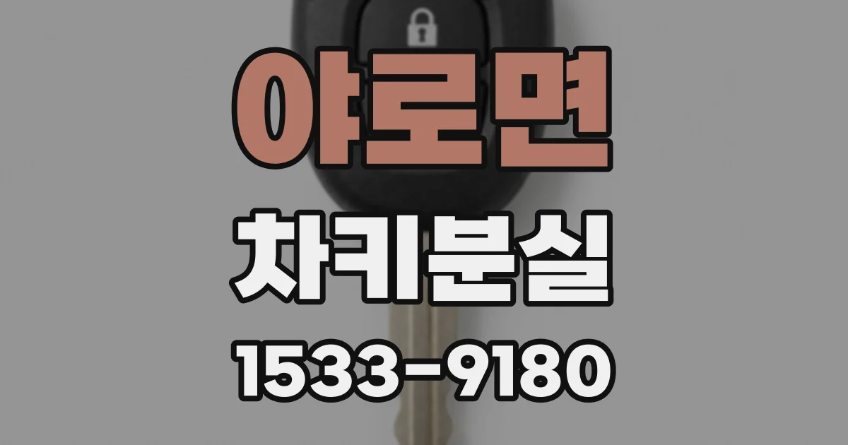 야로면 차키분실