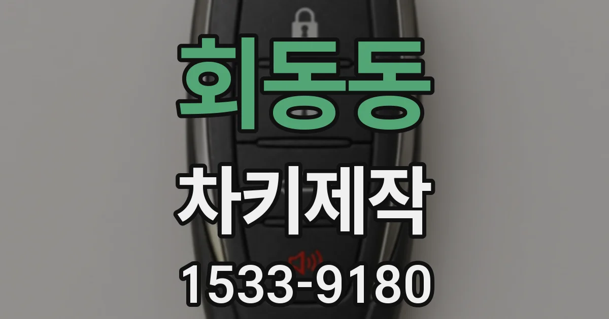 회동동 차키제작