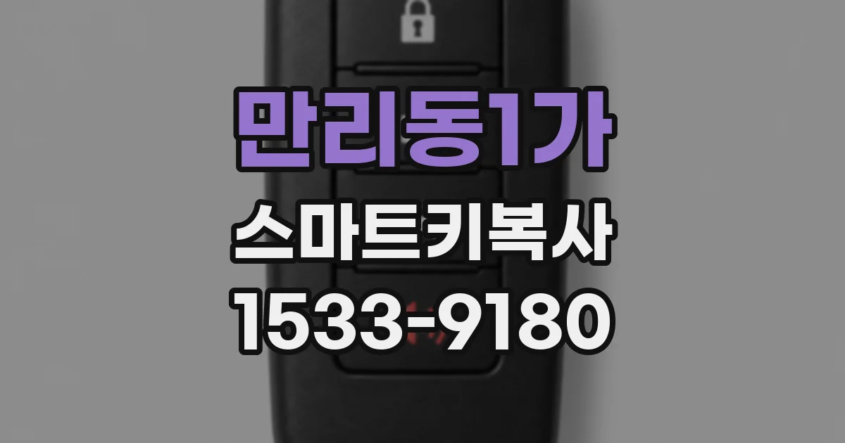만리동1가 스마트키복사