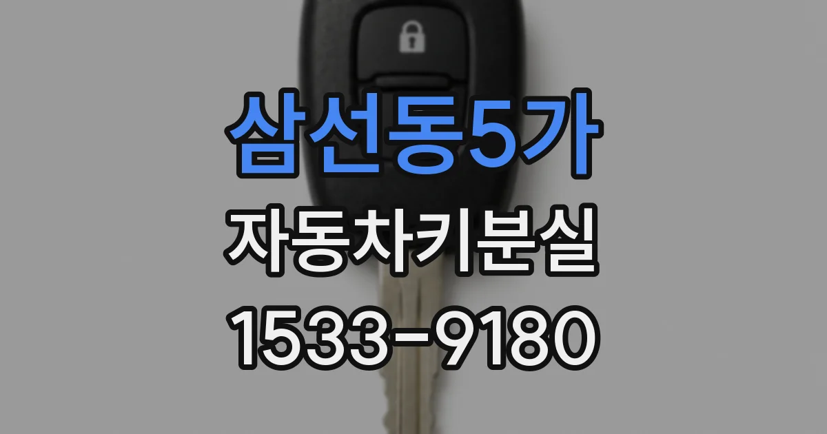 삼선동5가 자동차키분실