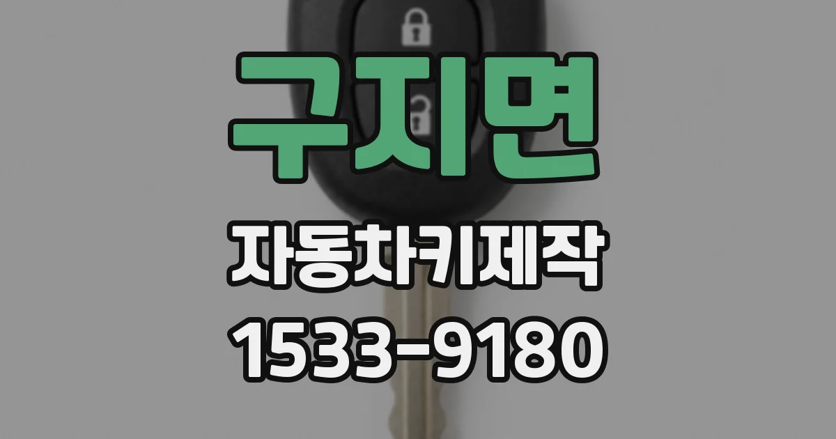 구지면 자동차키제작