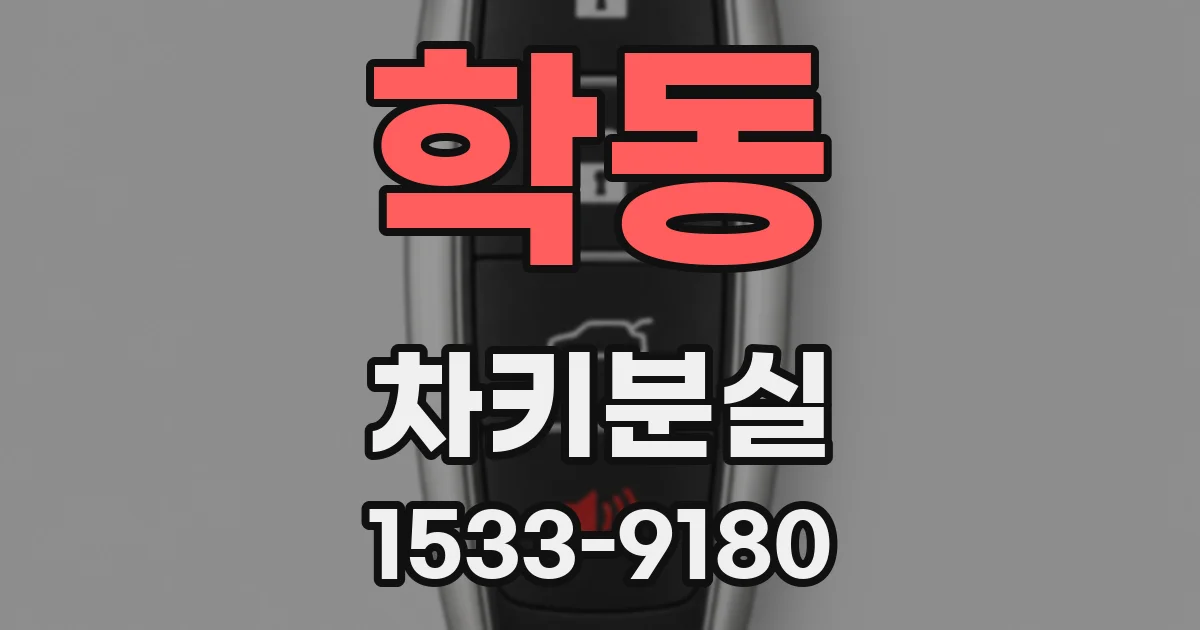 학동 차키분실