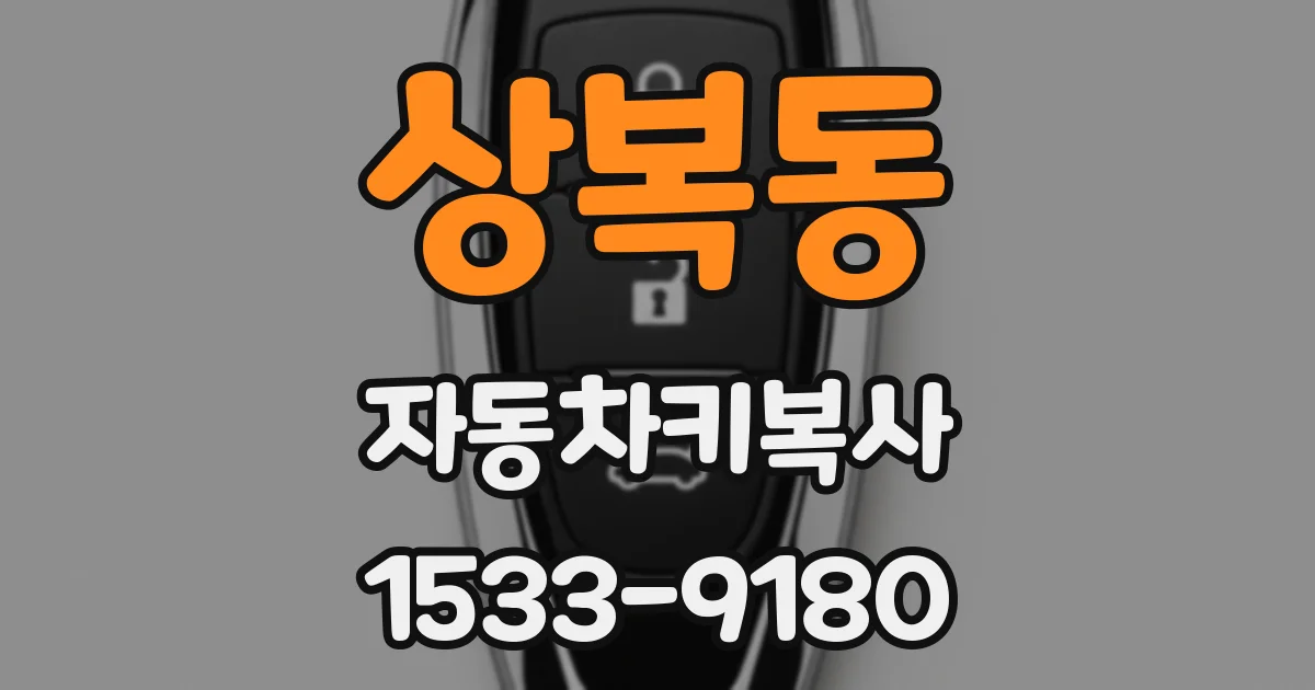 상복동 자동차키복사
