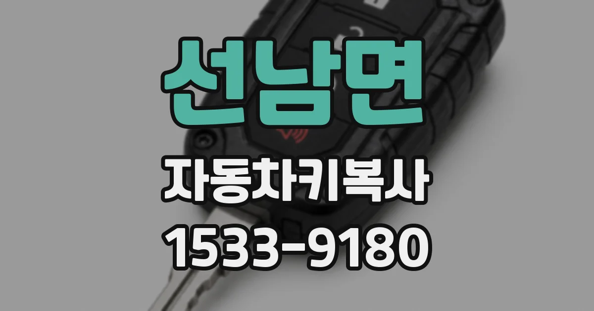 선남면 자동차키복사
