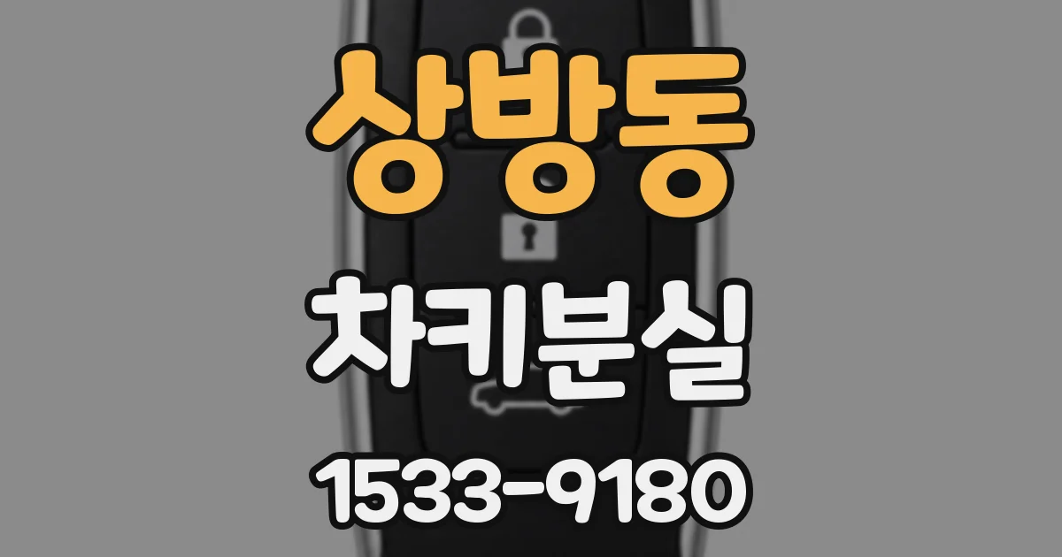 상방동 차키분실