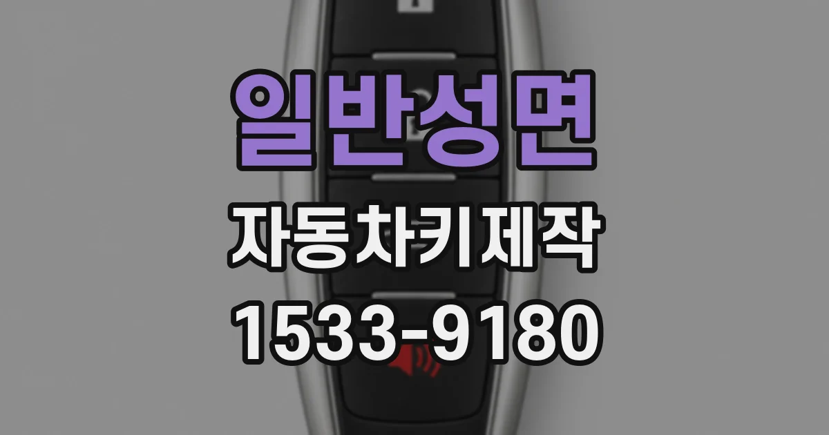 일반성면 자동차키제작