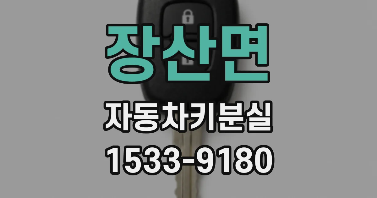 장산면 자동차키분실