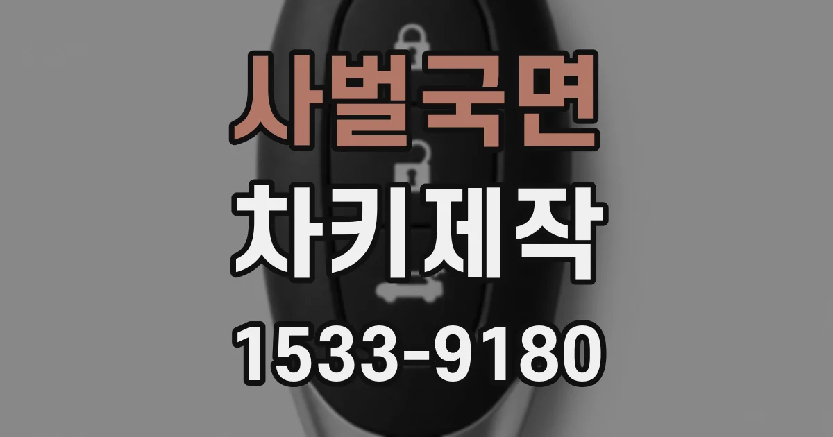 사벌국면 차키제작