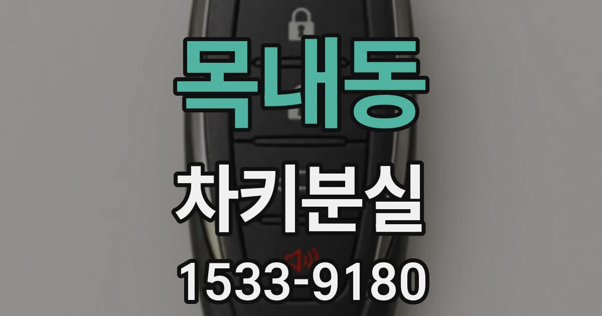 목내동 차키분실