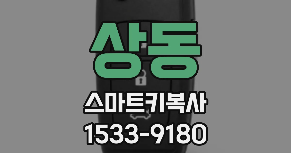 상동 스마트키복사