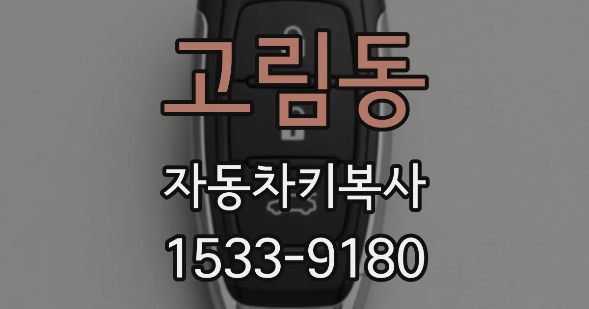 고림동 자동차키복사