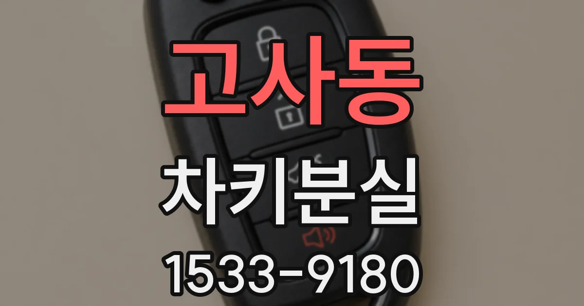 고사동 차키분실