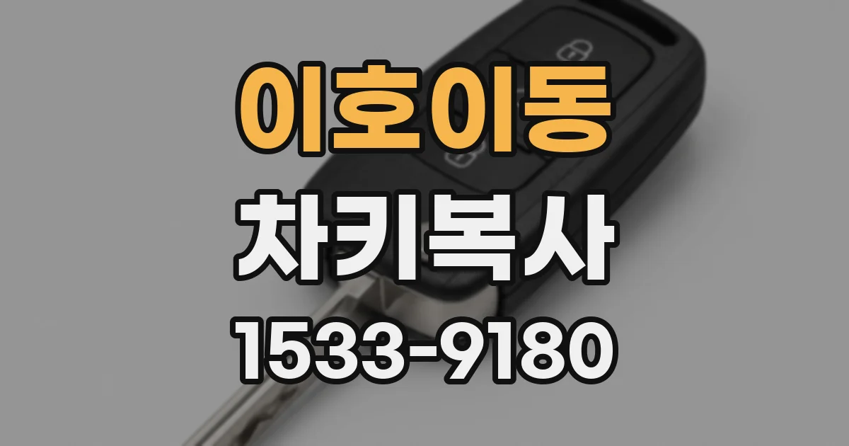 이호이동 차키복사