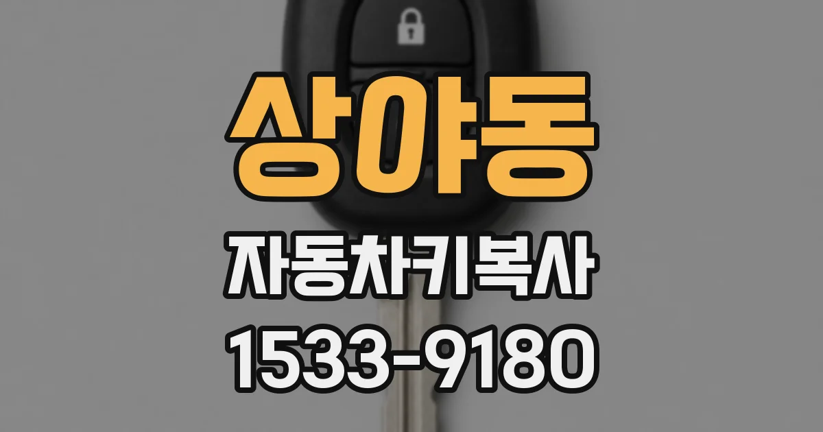 상야동 자동차키복사