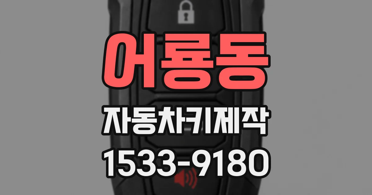 어룡동 자동차키제작