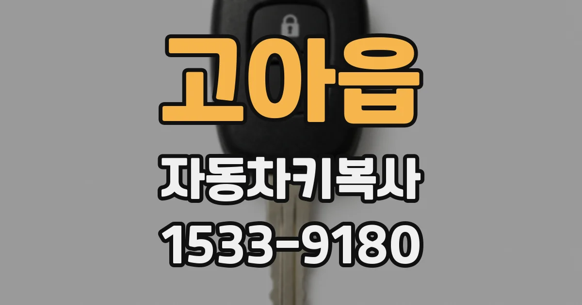 고아읍 자동차키복사