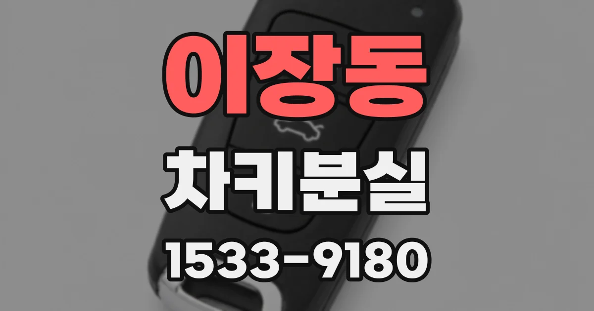 이장동 차키분실