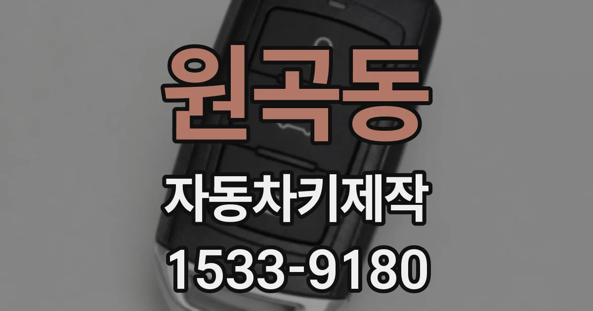 원곡동 자동차키제작
