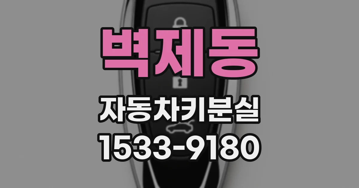 벽제동 자동차키분실