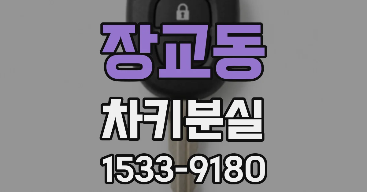 장교동 차키분실