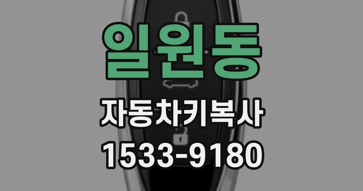 일원동 자동차키복사