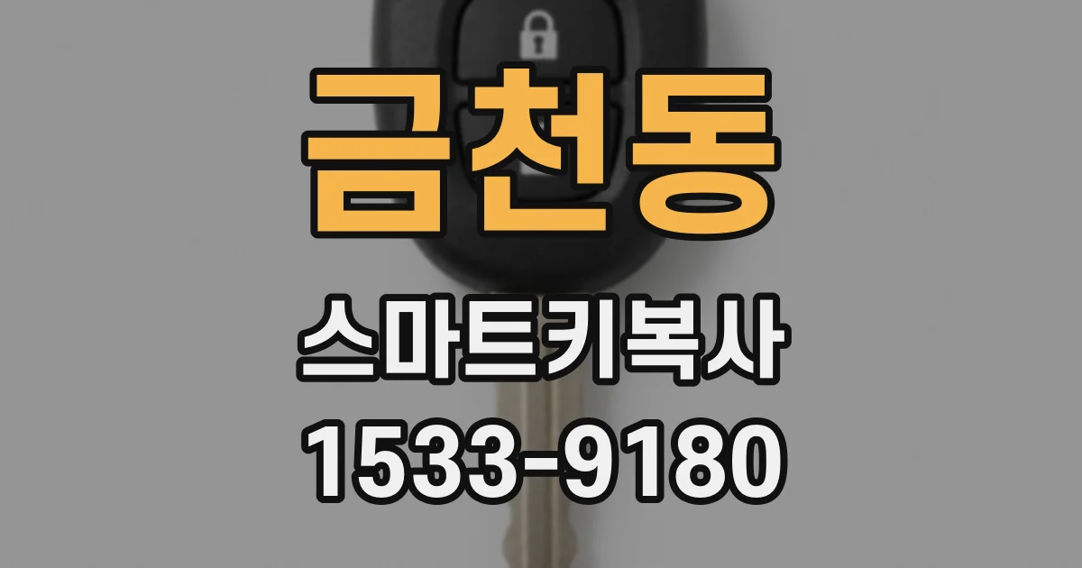 금천동 스마트키복사