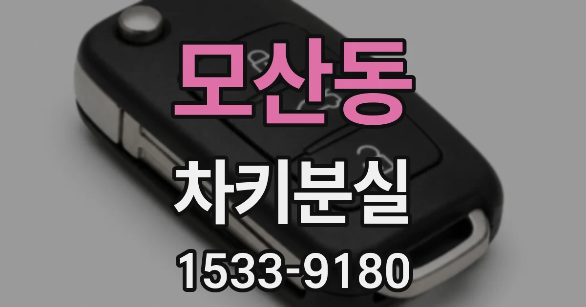 모산동 차키분실
