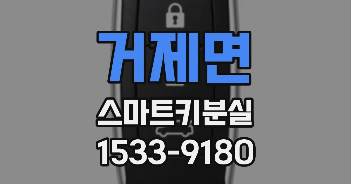 거제면 스마트키분실