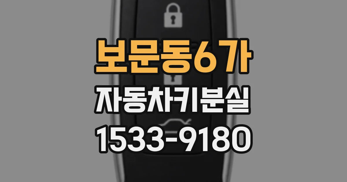 보문동6가 자동차키분실